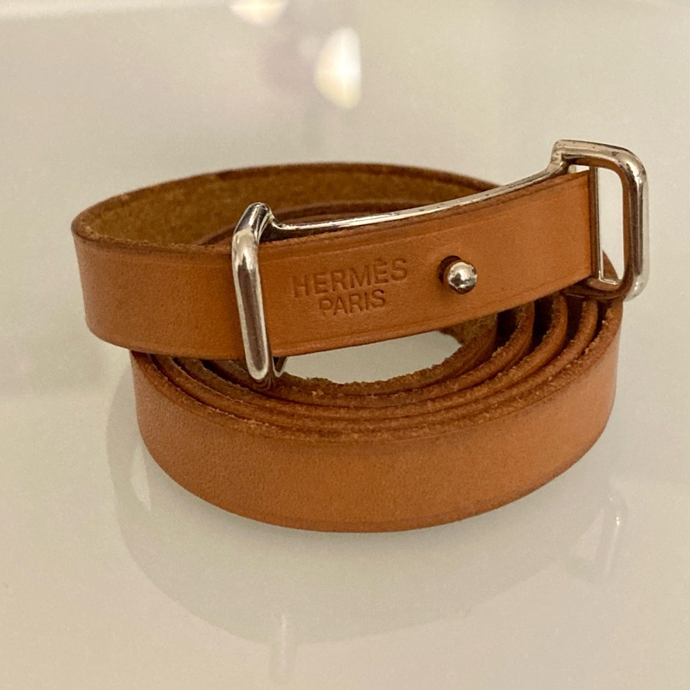 Auth Hermes Api II Triple Tour Bracelet